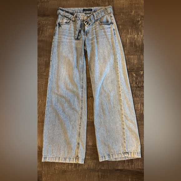 Aeropostale Denim - Wide Leg Low Rise Light Blue Denim Jeans